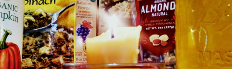 harvest table with candle